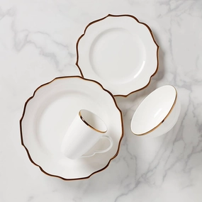 Contempo Luxe 4-Piece Place Settingmodern kitchen decor ,kitchen dinner set ,dinnerware 