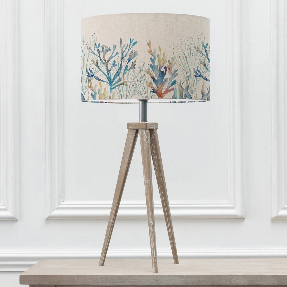 Coral Reef Eva & Aratus Complete Table Lamp Grey/Cobalt