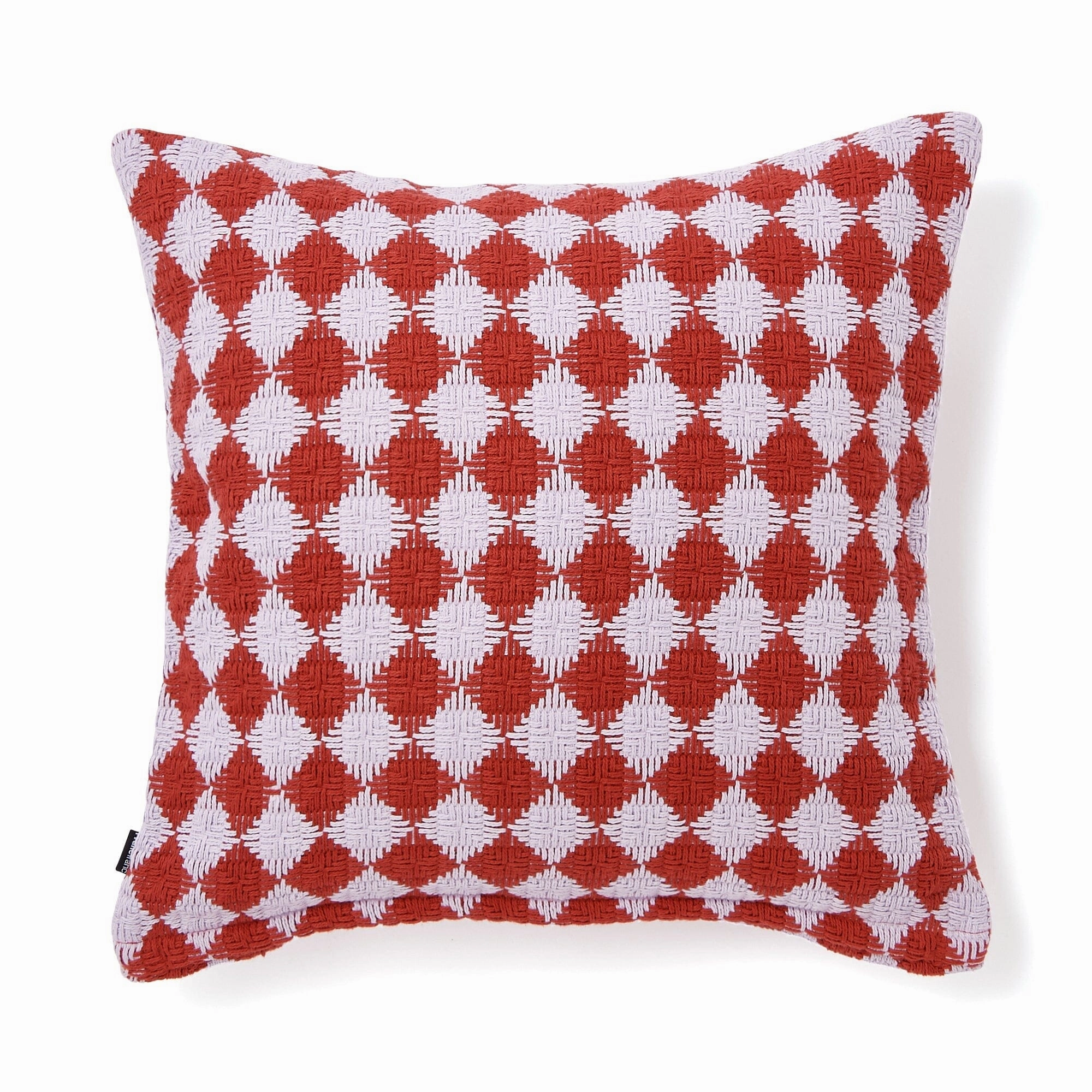 Cotton Diamond  Cushion Cover 450 X 450 Purple X Red