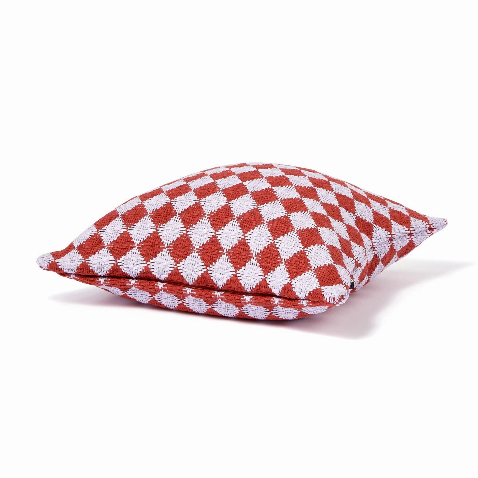 Cotton Diamond  Cushion Cover 450 X 450 Purple X Red