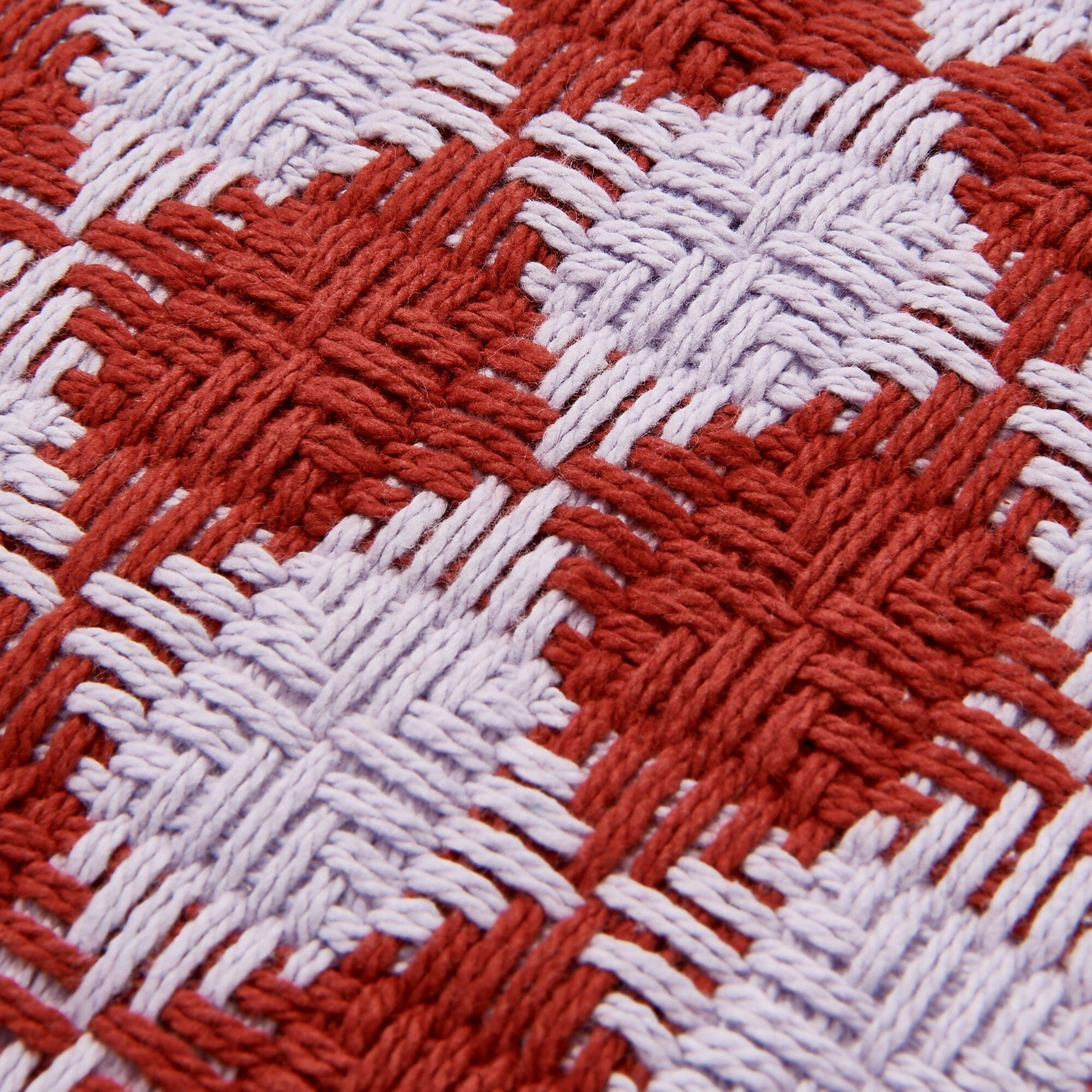Cotton Diamond  Cushion Cover 450 X 450 Purple X Red