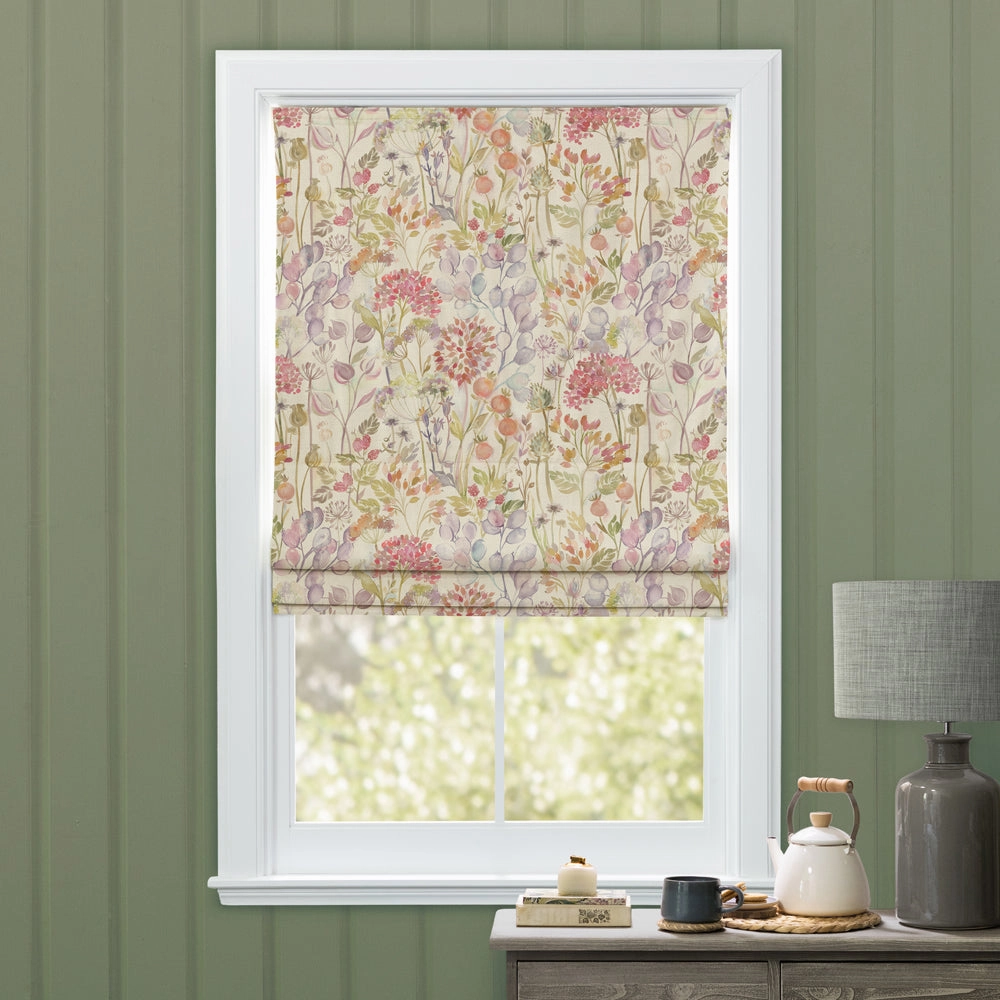 Country Hedgerow Printed Cotton Made to Measure Roman Blinds Autumn