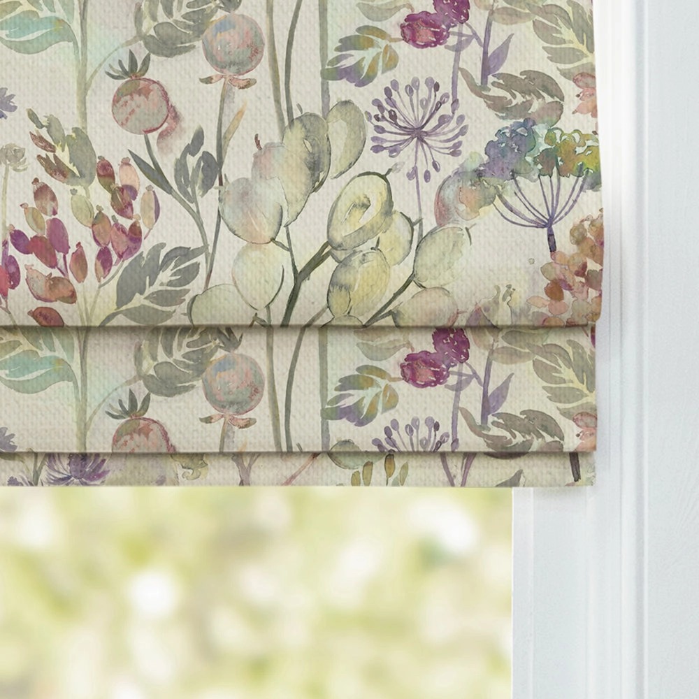 Country Hedgerow Printed Cotton Made to Measure Roman Blinds Bloom