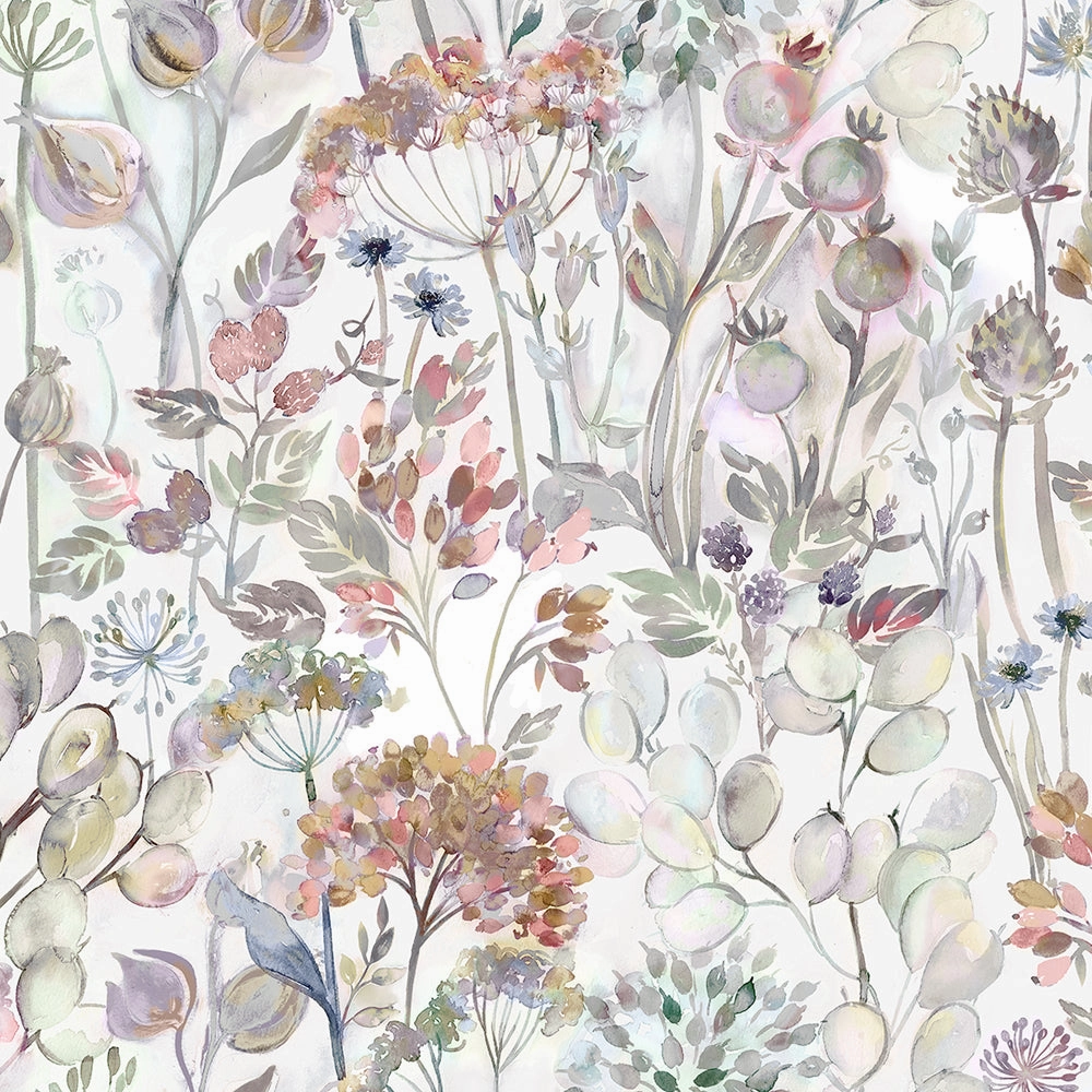 Country Hedgerow Printed Cotton Made to Measure Roman Blinds Dusk/Cream
