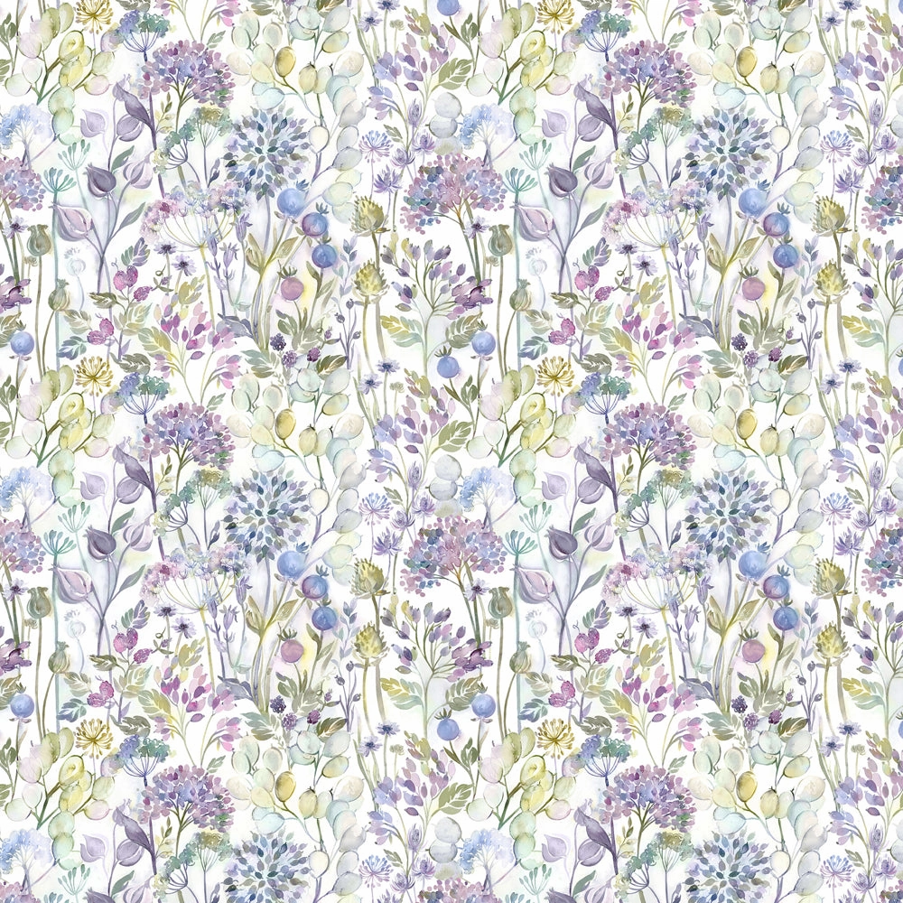 Country Hedgerow Printed Cotton Made to Measure Roman Blinds Lilac/Cream