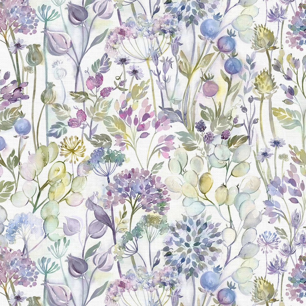 Country Hedgerow Printed Cotton Made to Measure Roman Blinds Lilac/Cream