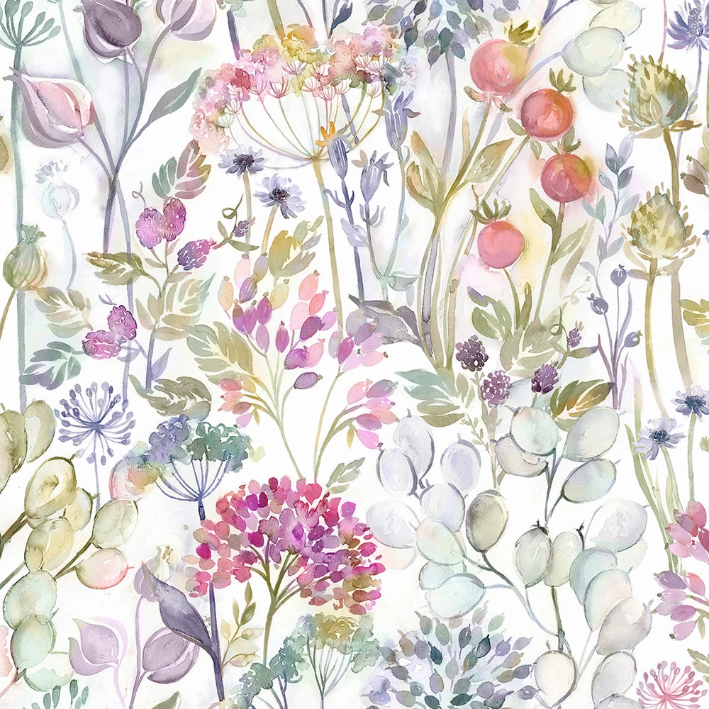 Country Hedgerow Printed Cotton Made to Measure Roman Blinds Lotus