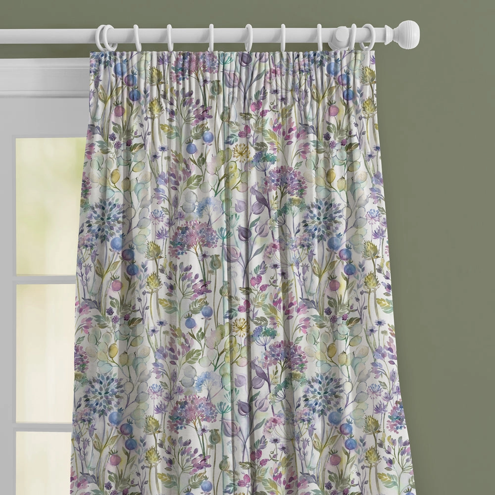Country Hedgerow Printed Made to Measure Curtains Lilac