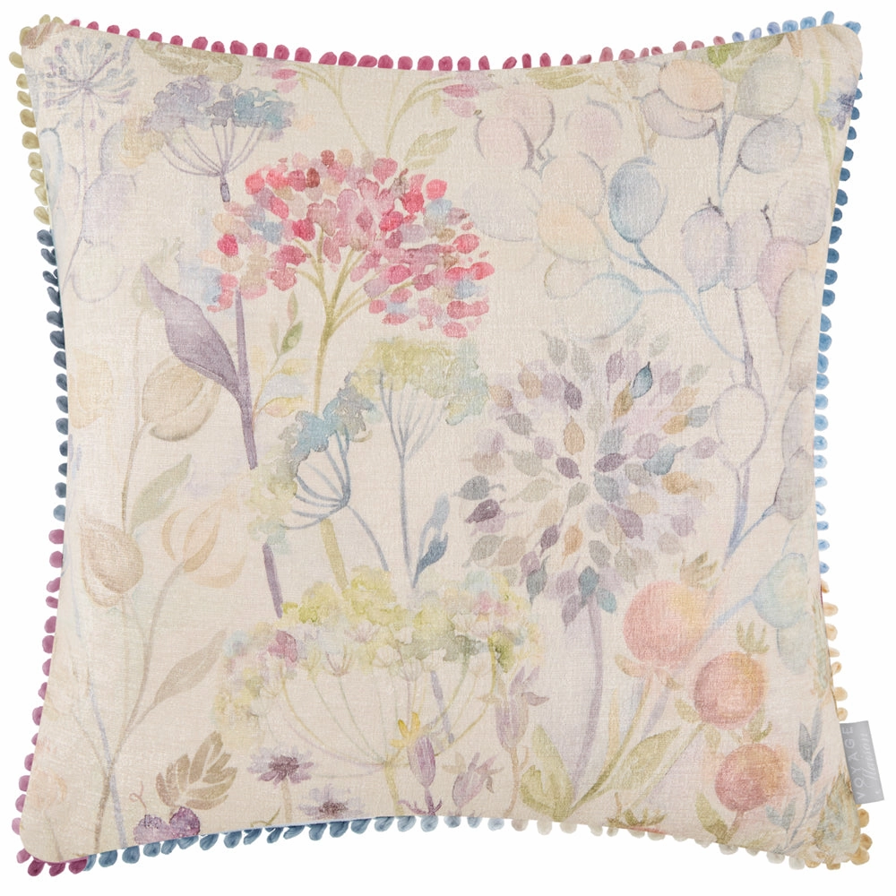 Country Hedgerow Printed Square Cushion Cream