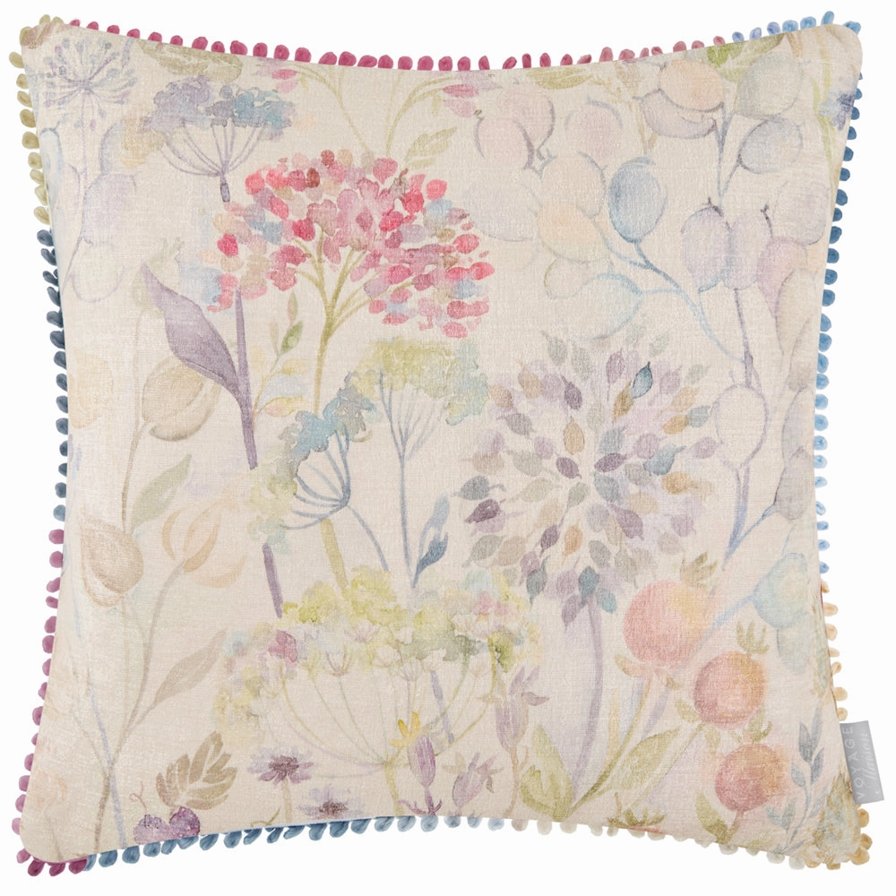 Country Hedgerow Printed Square Cushion Cream