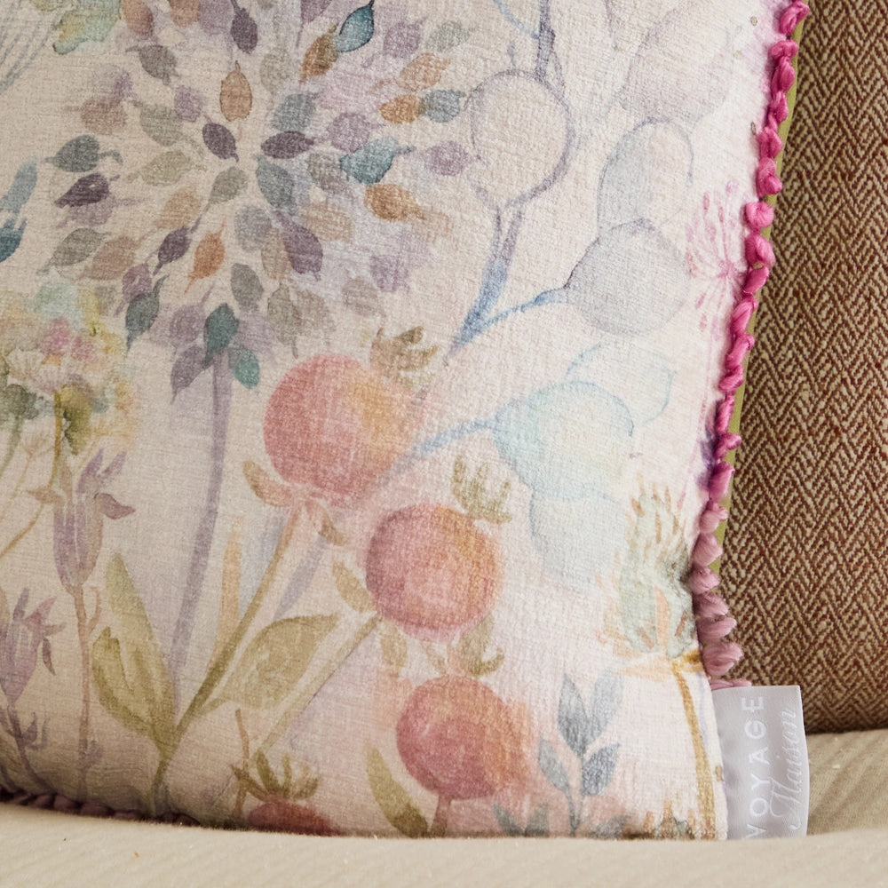 Country Hedgerow Printed Square Cushion Cream