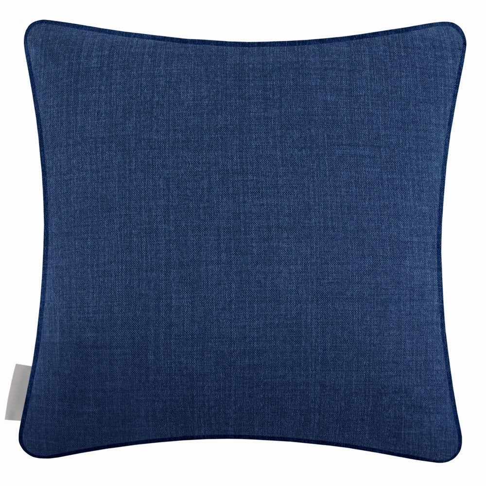 Crab Printed Piped Cushion Cobalt