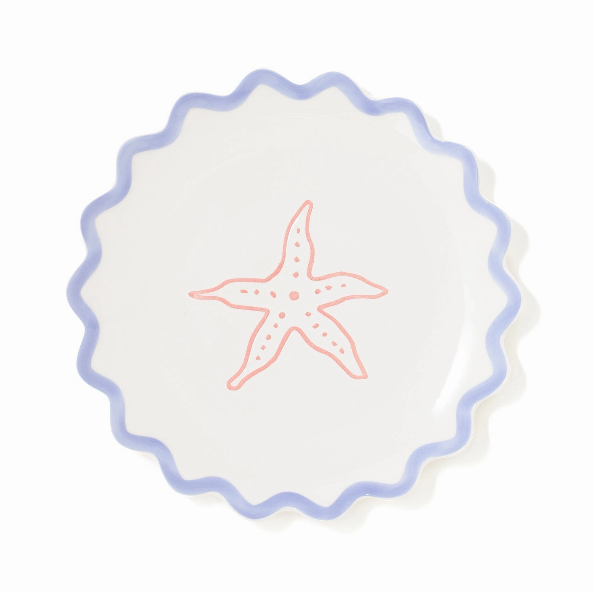 Craft Touch Plate Starfish Medium Purplehand-painted ceramic bowl