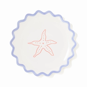 Craft Touch Plate Starfish Medium Purplehand-painted ceramic bowl