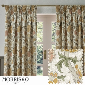 Cray Floral Velvet Pencil Pleat Curtains Stone/Clayhome decor ,wall decor 