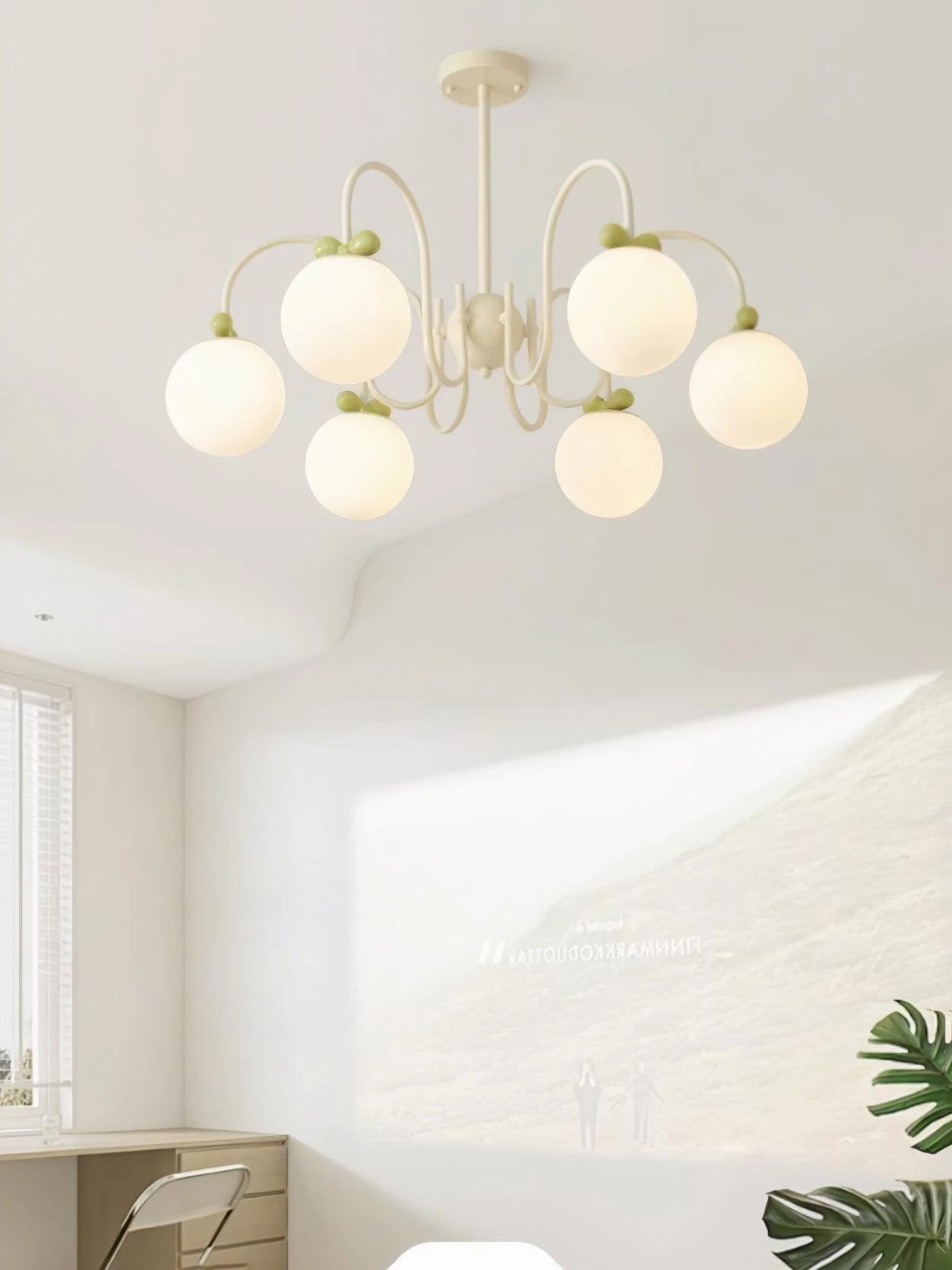 Cream Cherry Chandelier