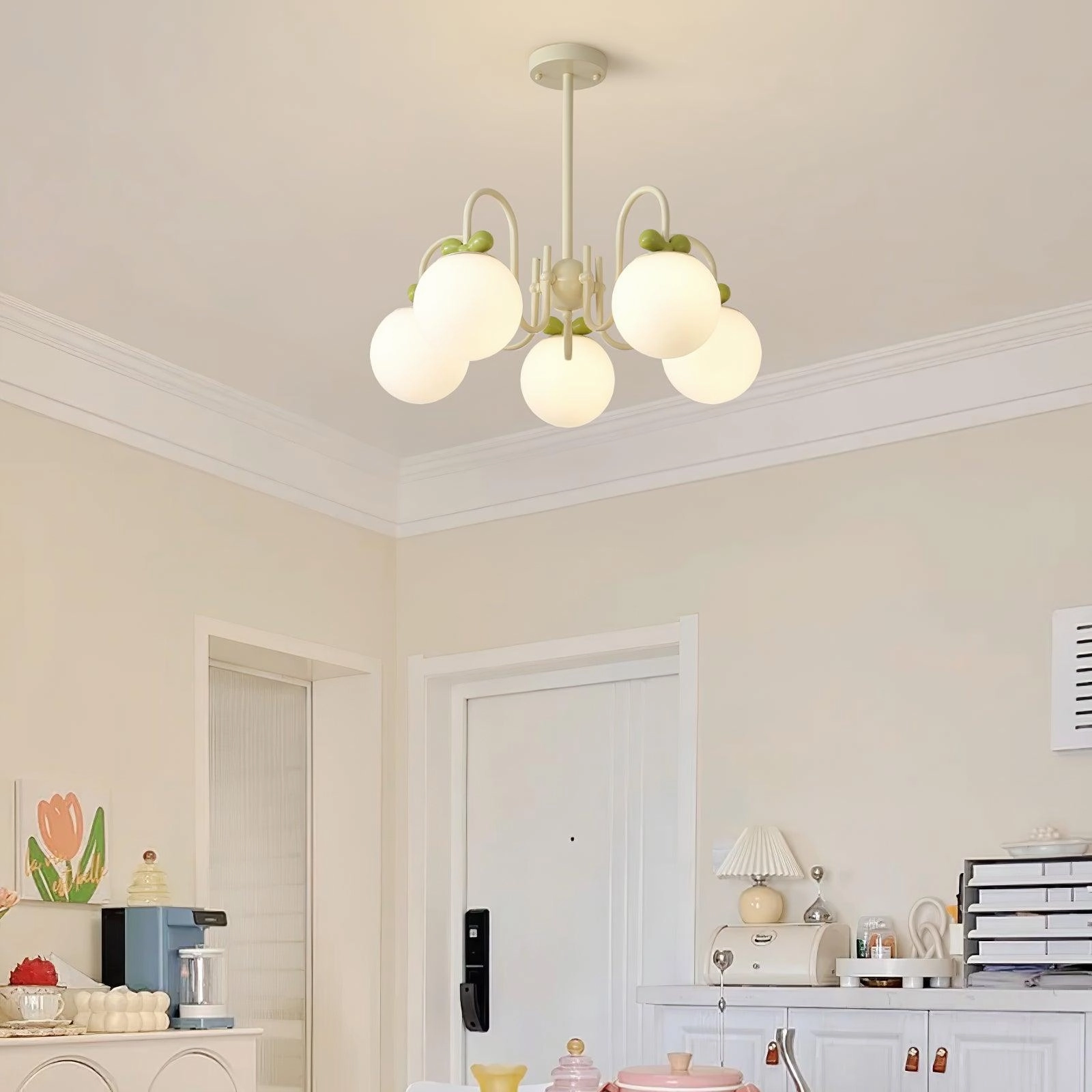 Cream Cherry Chandelier