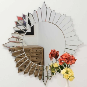 Crest - Round Wall Mirrorwall mounted decorative mirror,full length dressing mirror