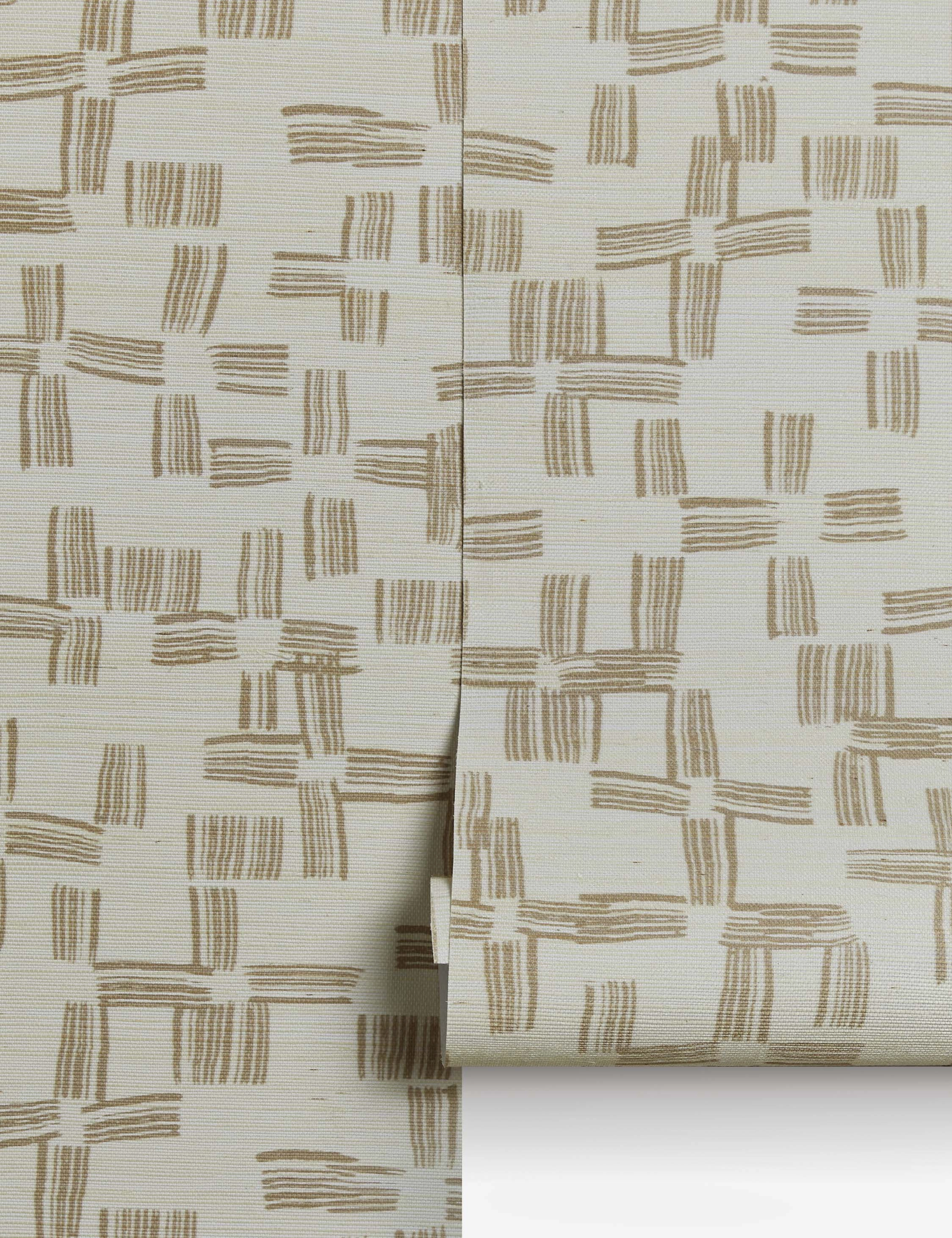 Crossmarks Grasscloth Wallpaper by lan Byrdnordic style wall decor