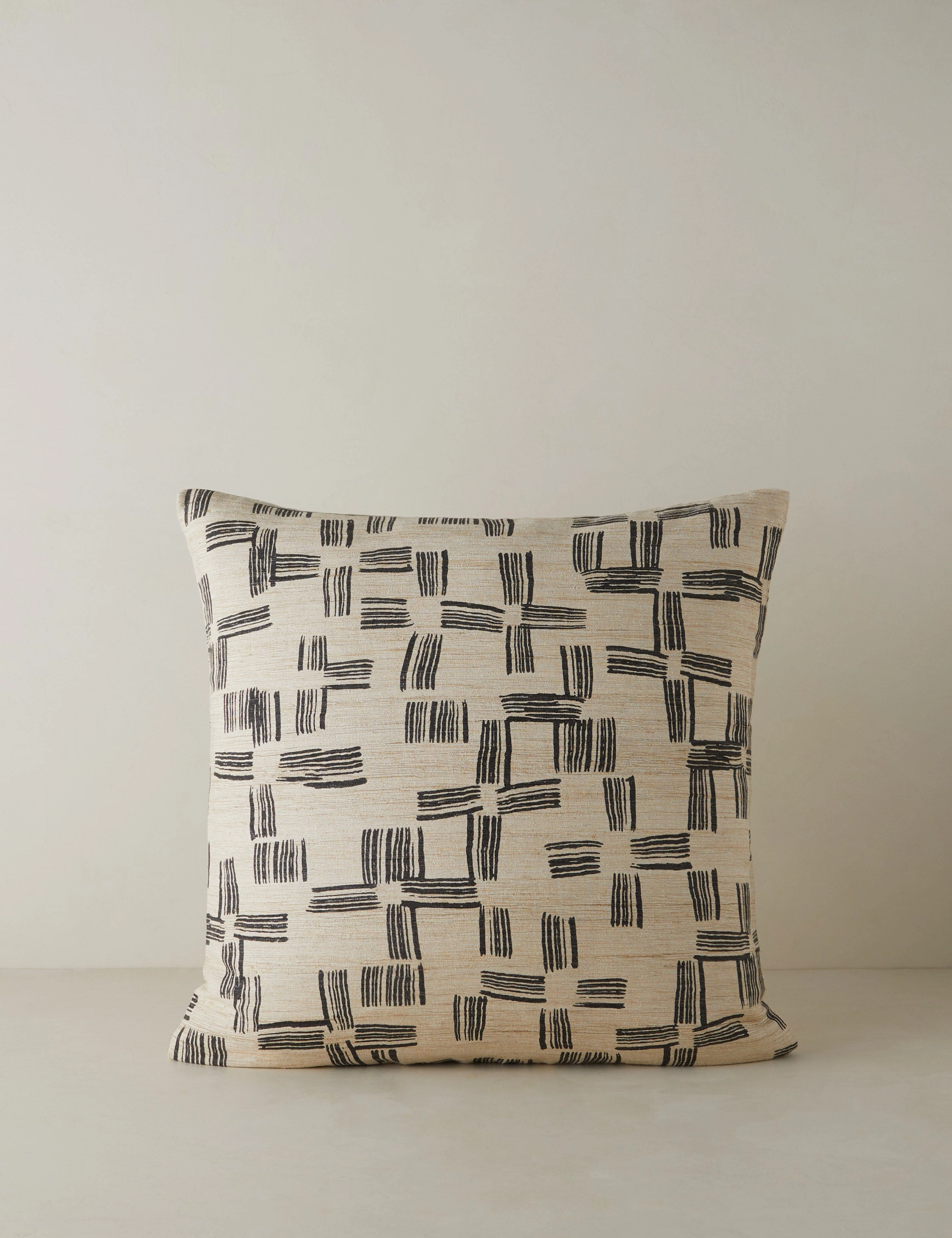 Crossmarks Silk Pillow by lan Byrd
