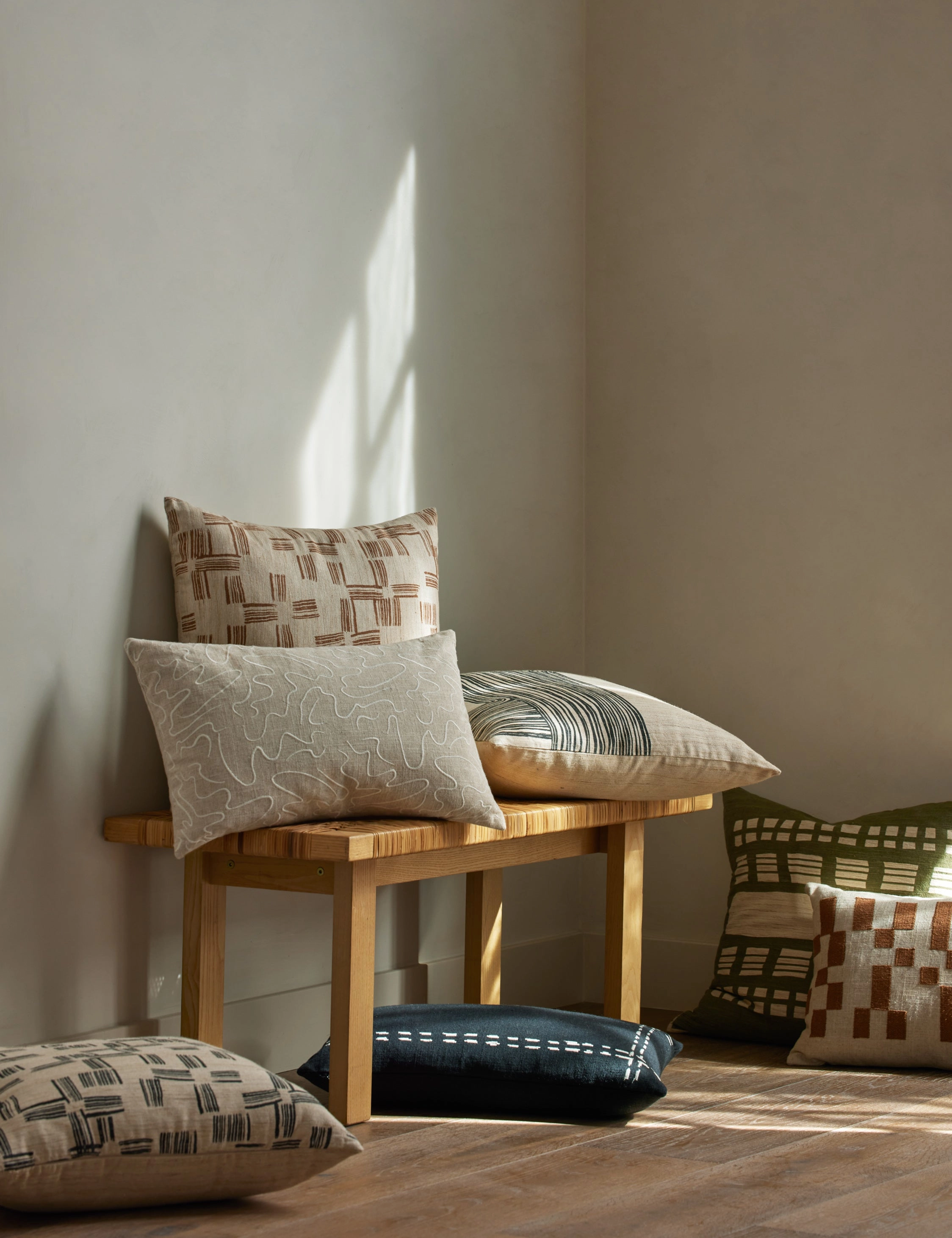 Crossmarks Silk Pillow by lan Byrd