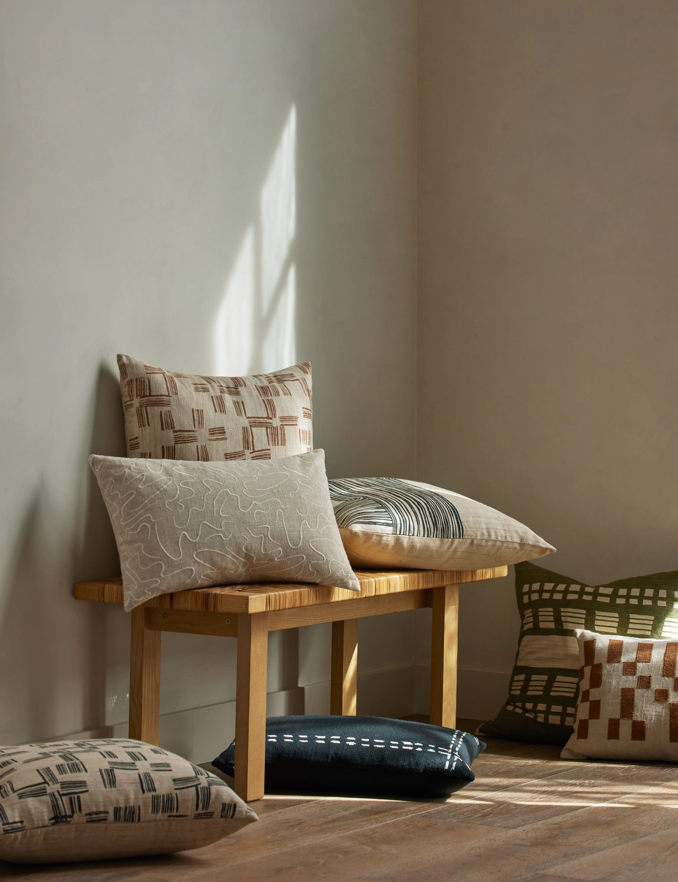 Crossmarks Silk Pillow by lan Byrd