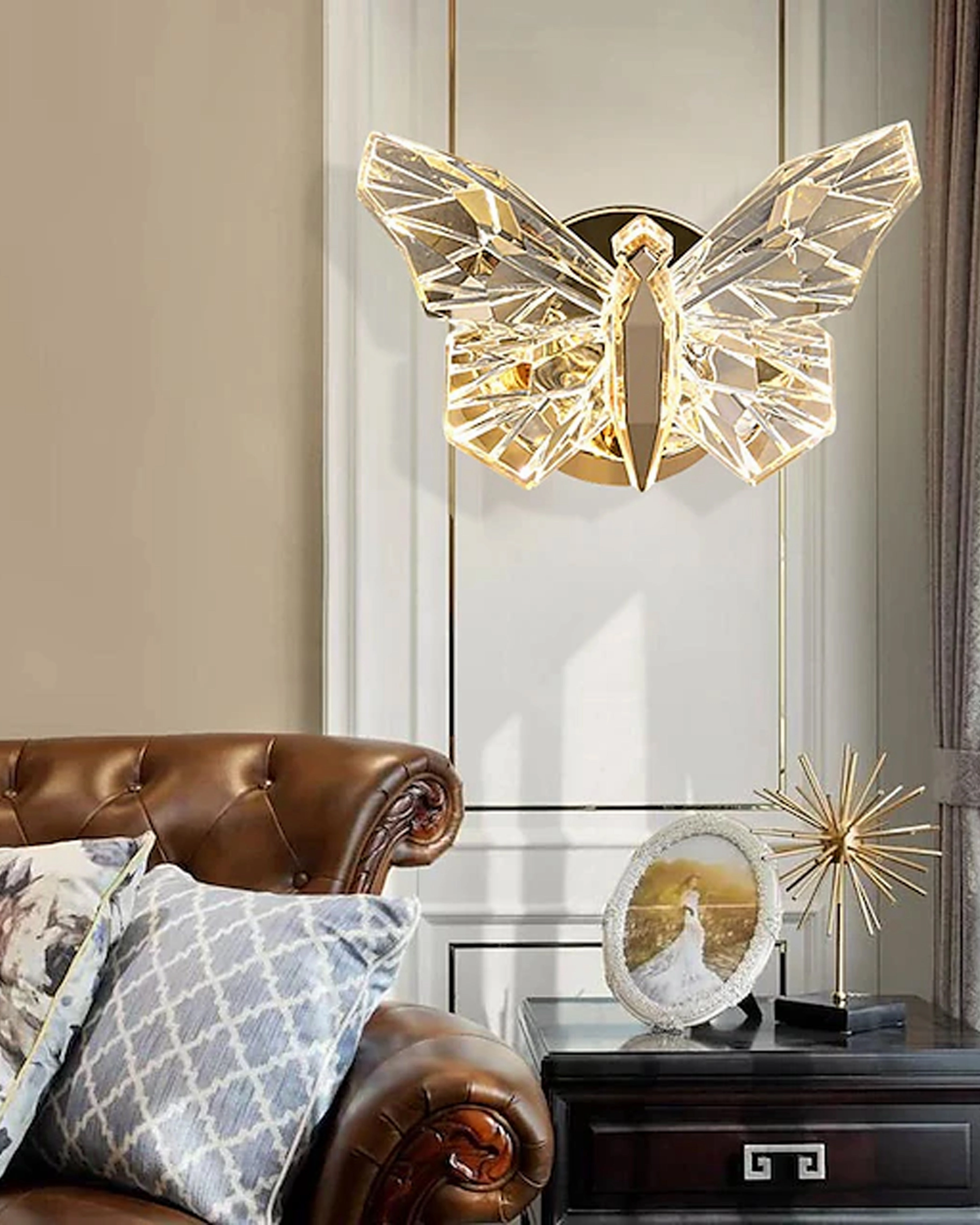 Crystal Butterfly Wall Sconce