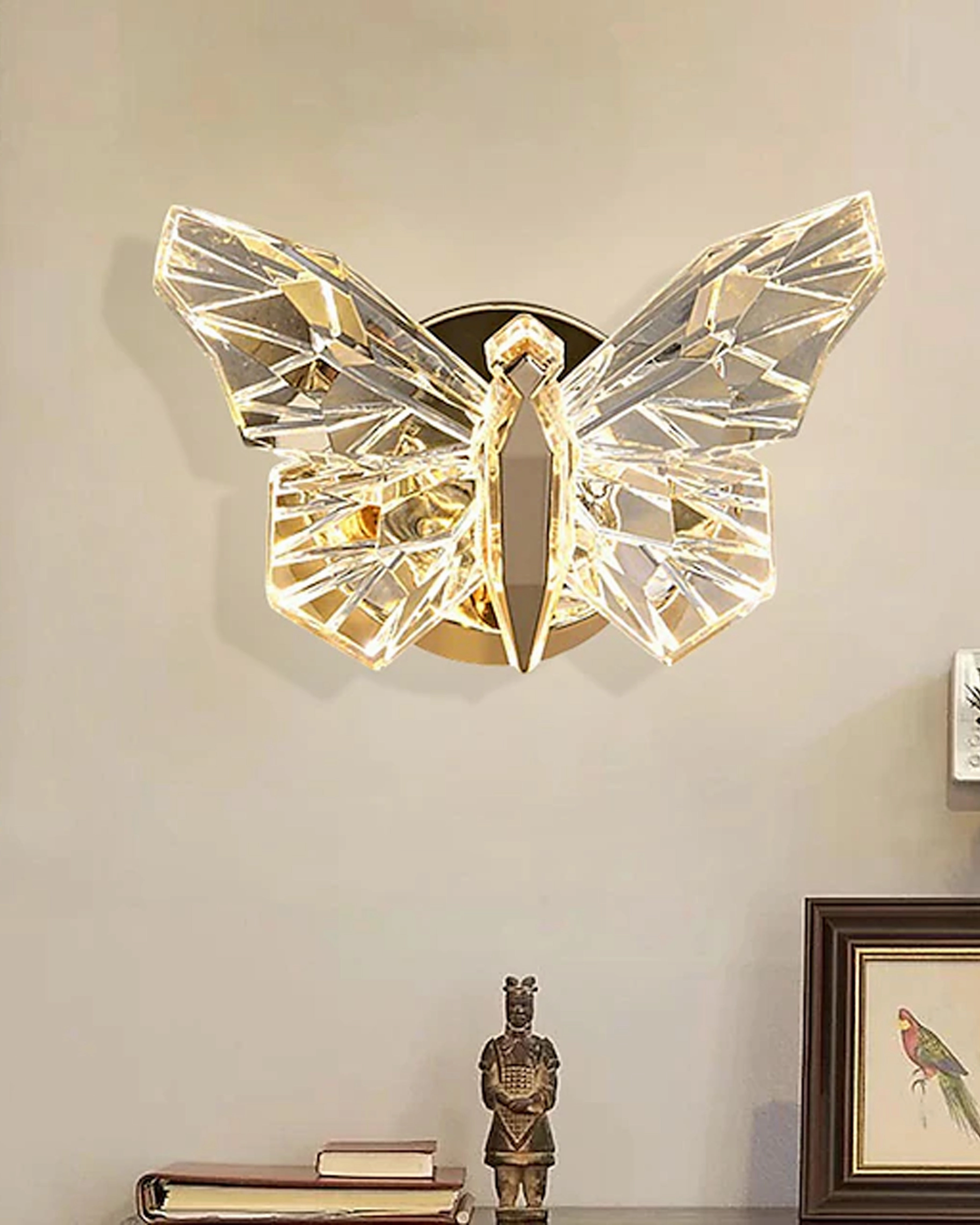 Crystal Butterfly Wall Sconce