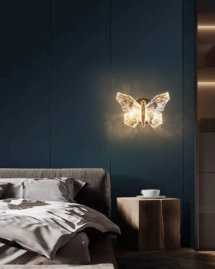 Crystal Butterfly Wall Sconce