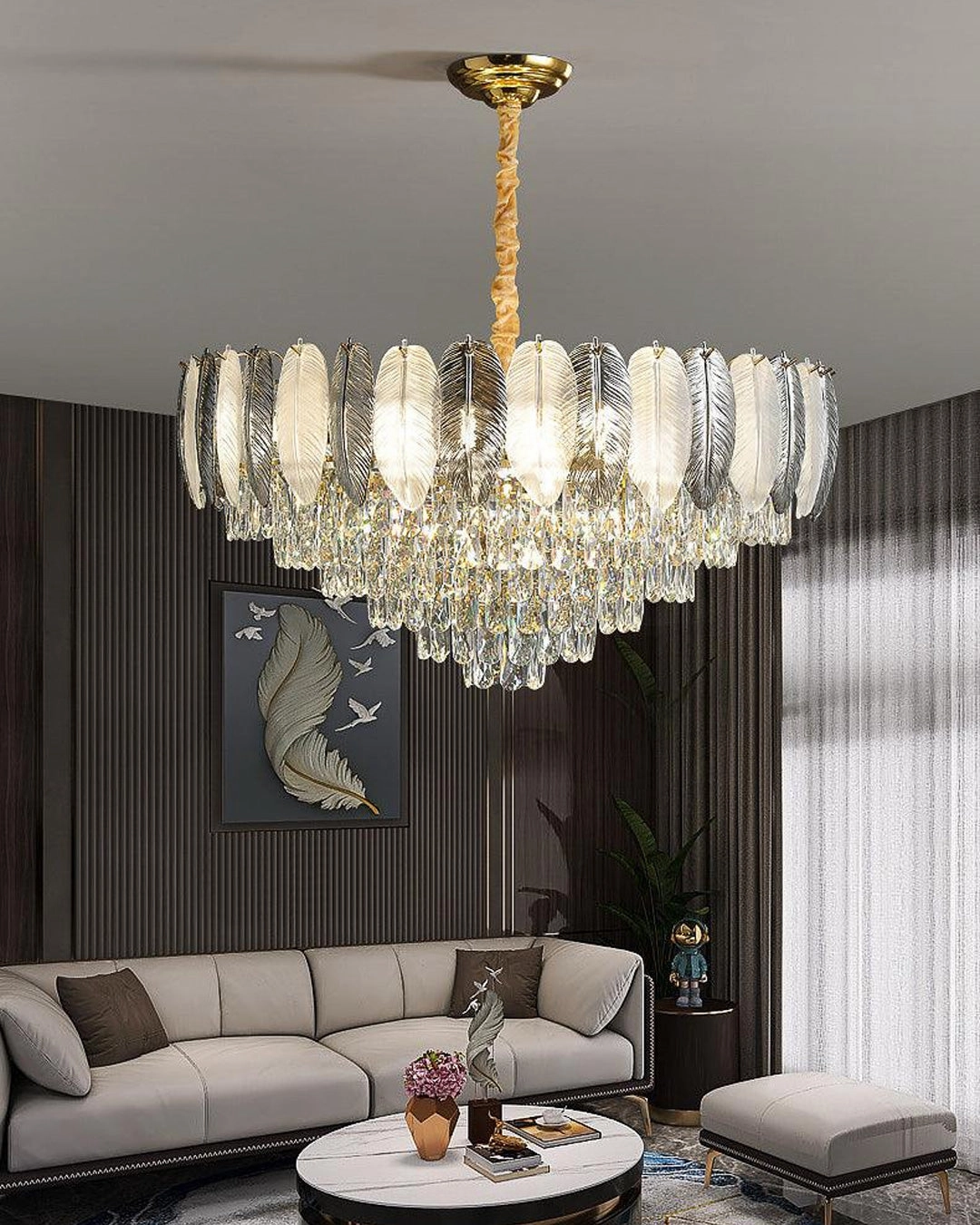 Crystal Feather Wings Chandeliermodern wall lamp,smart wall lamp