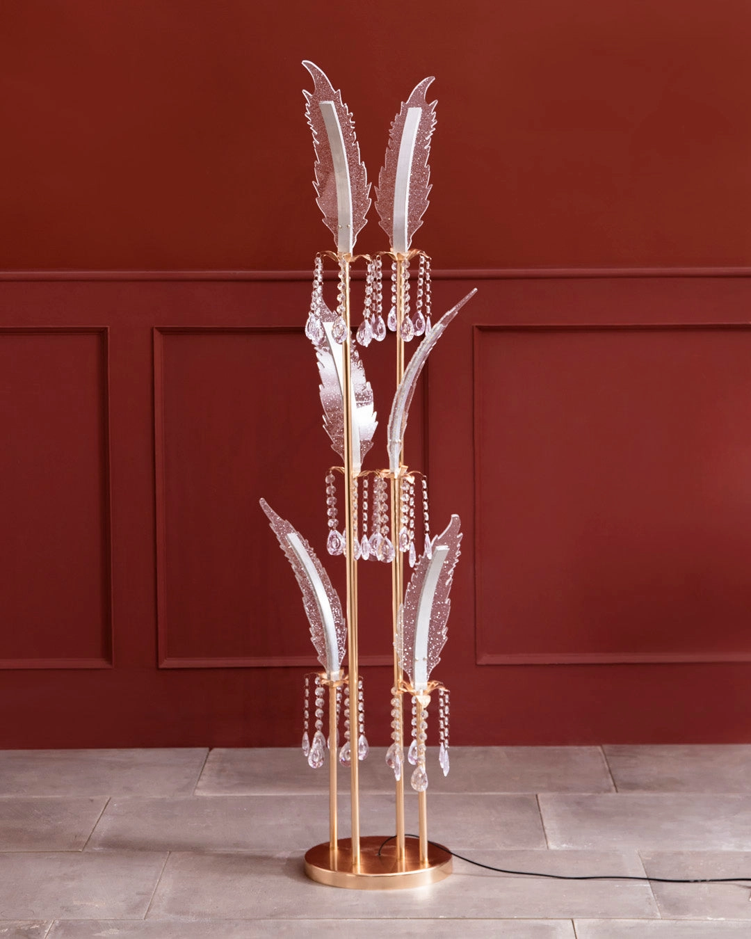 Crystal Plume Floor Lamp