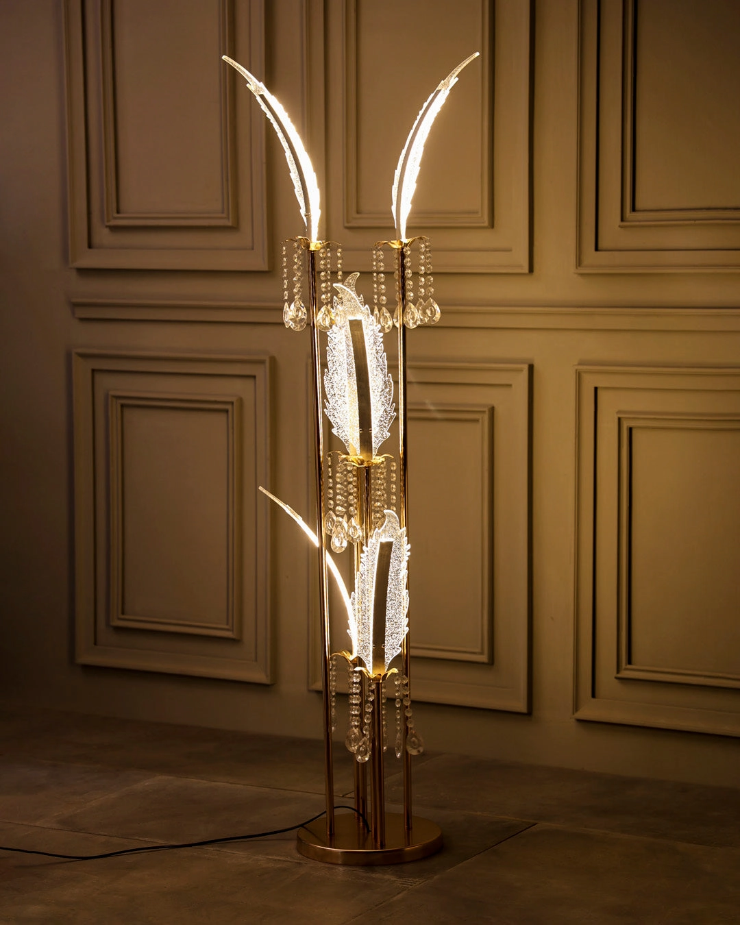 Crystal Plume Floor Lamp