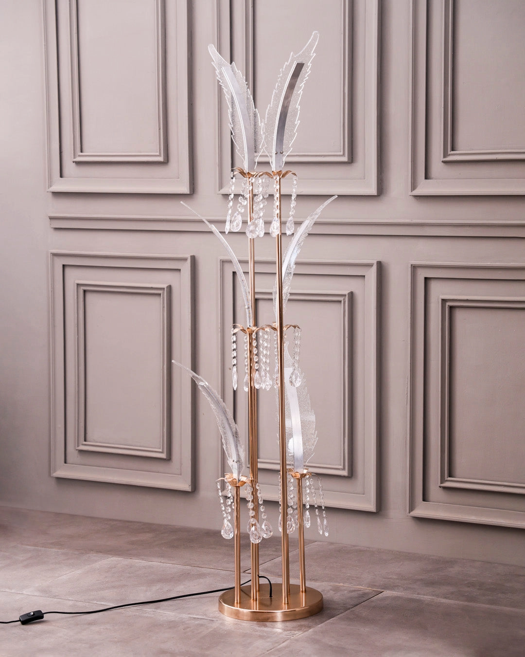 Crystal Plume Floor Lamp