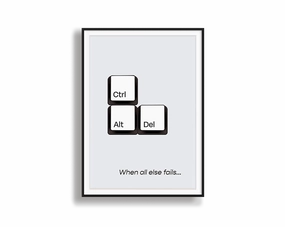 CTRL, ALT, DEL 2nordic style wall decor