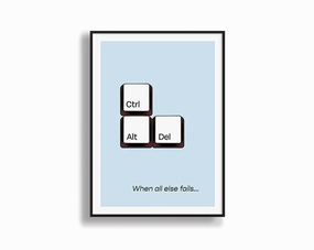 CTRL, ALT, DEL 4nordic style wall decor