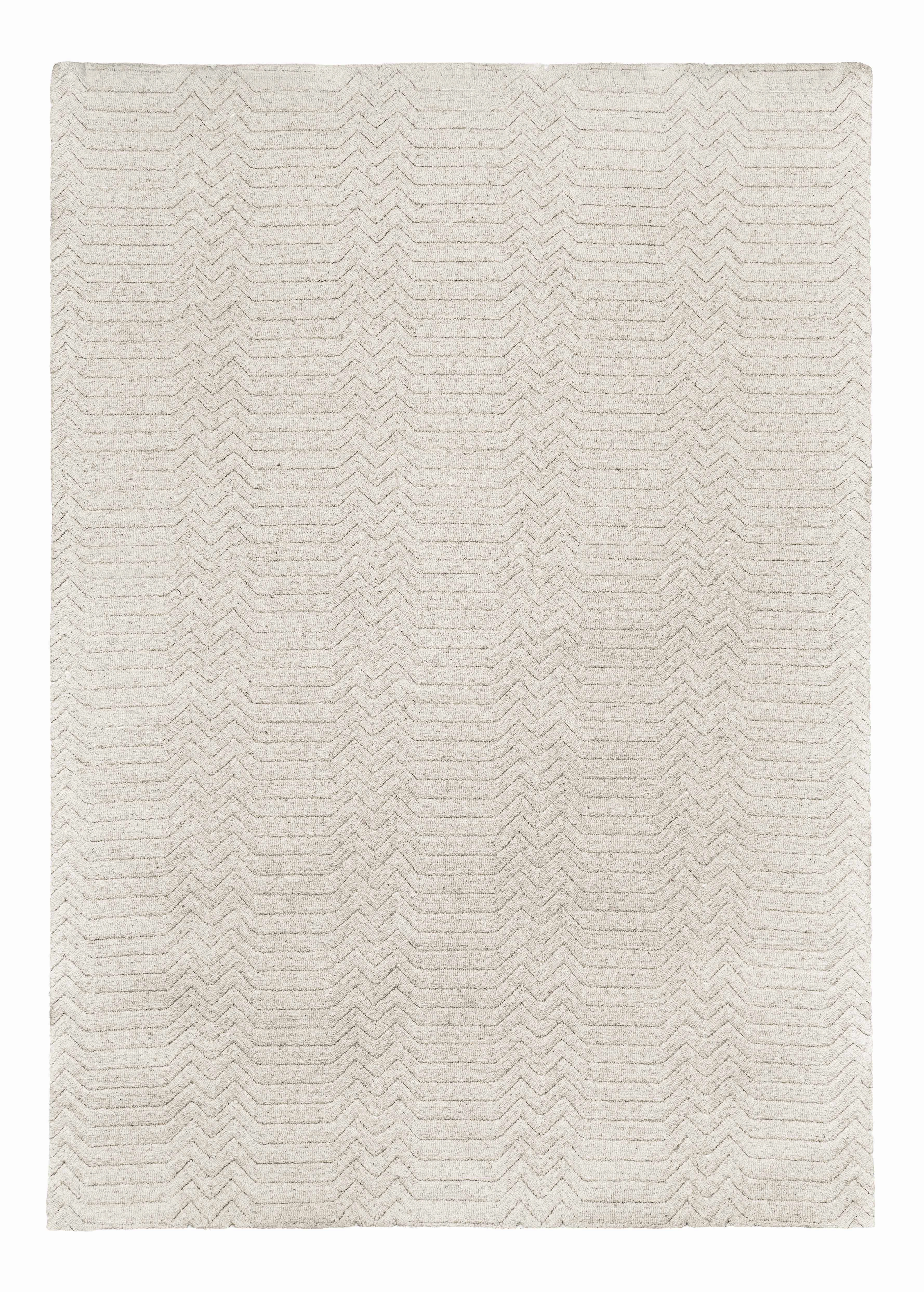 Cualli Ivory Cream Textured Rugmodern color block patchwork rug
