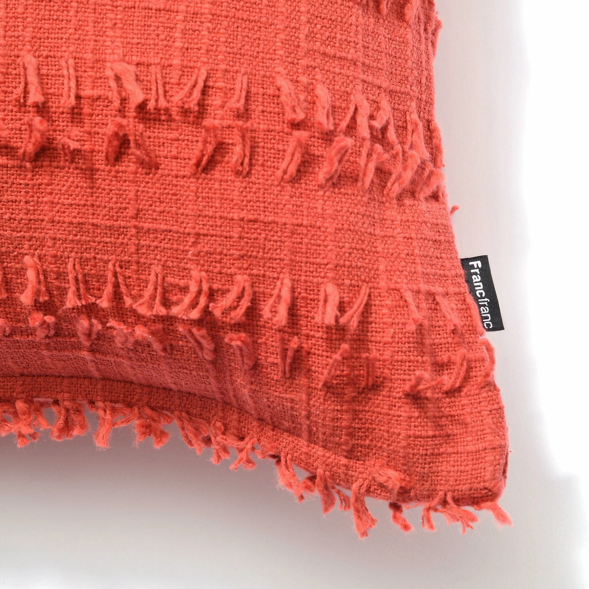 Cut Jacquard Cushion Cover 450 X 450 Orange