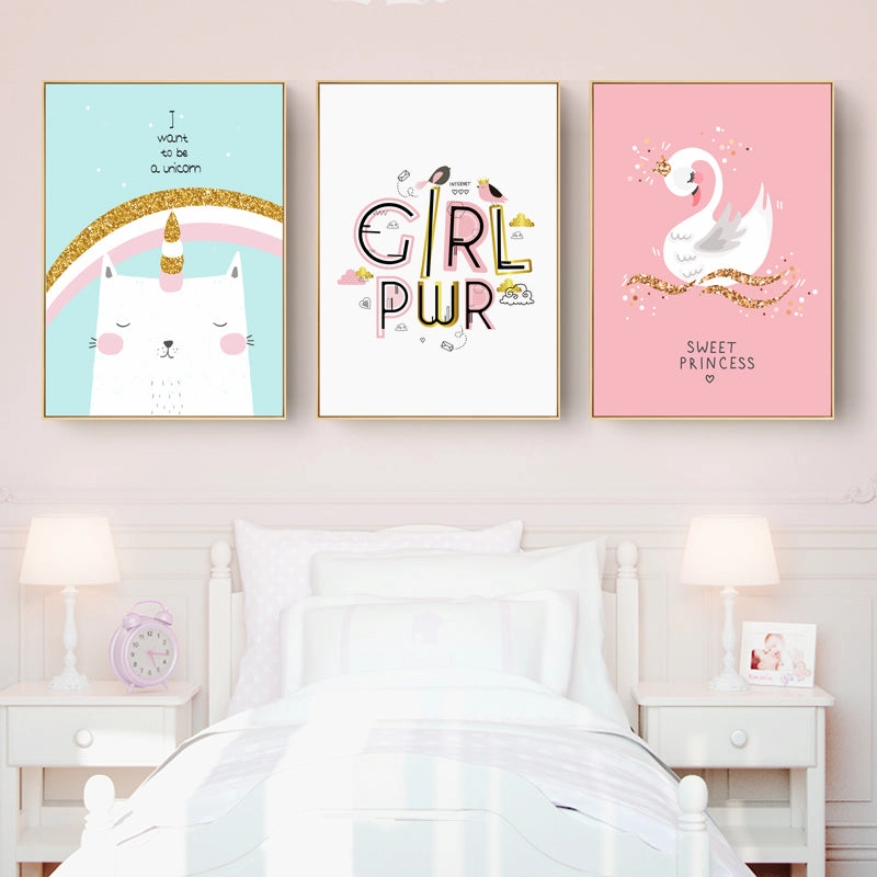 Cute Girls Room Wall Art With Frame