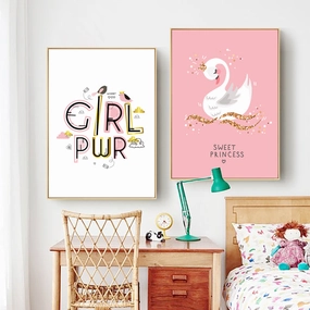 Cute Girls Room Wall Art With Framenordic style wall decor