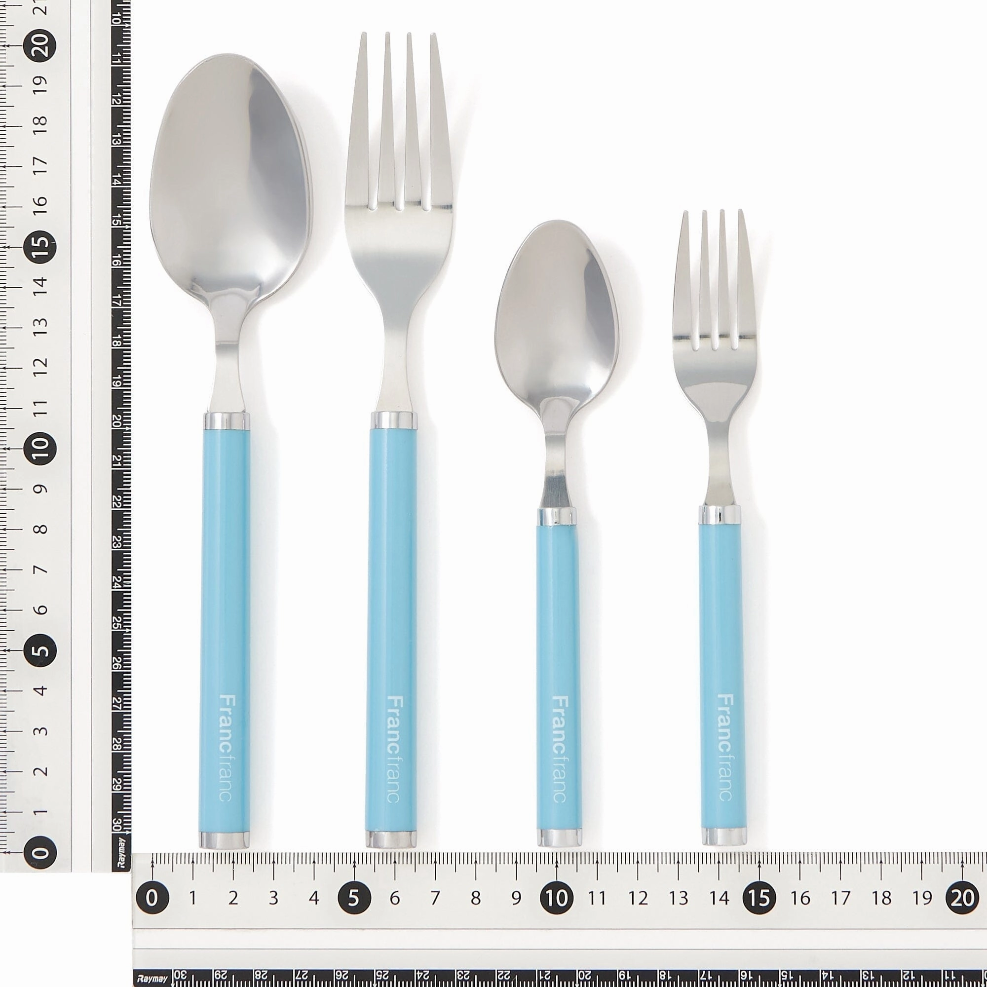 Cutlery Set Of 4 Logo Blue