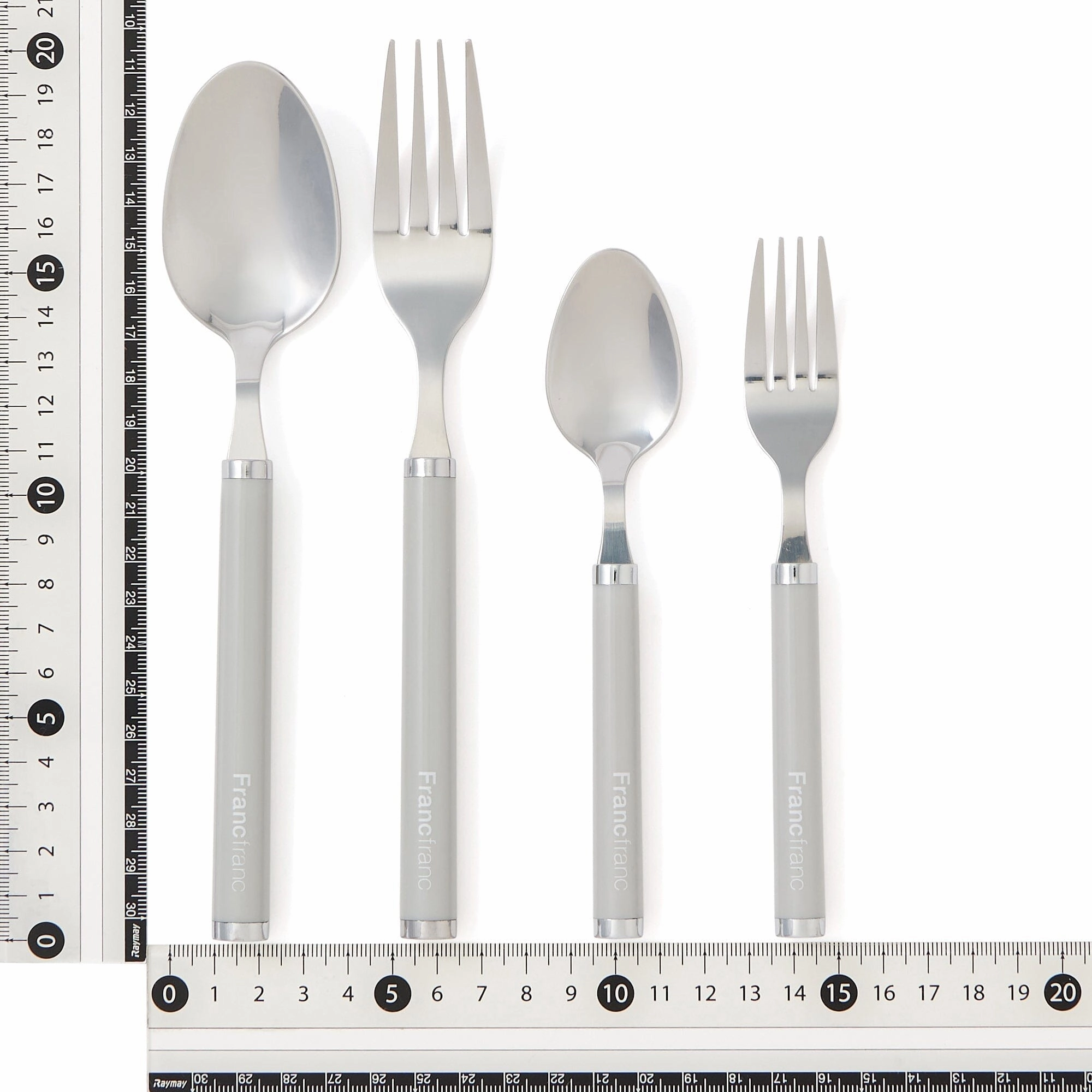 Cutlery Set Of 4 Logo Grey
