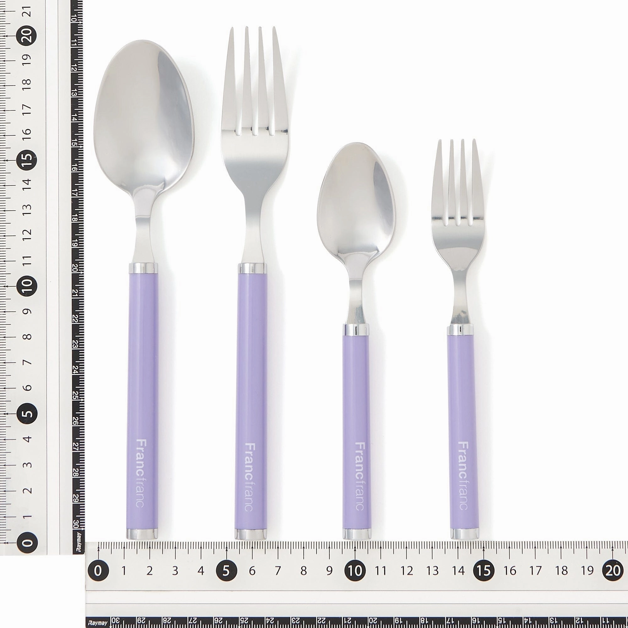 Cutlery Set Of 4 Logo Purple