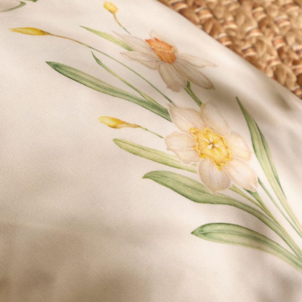 Daffodil Printed Outdoor Cushion Yellow