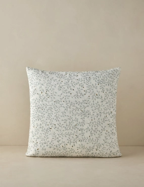 Dainty Leaves Linen Pillow by Rylee   Crubedding sets ,throw blankets 