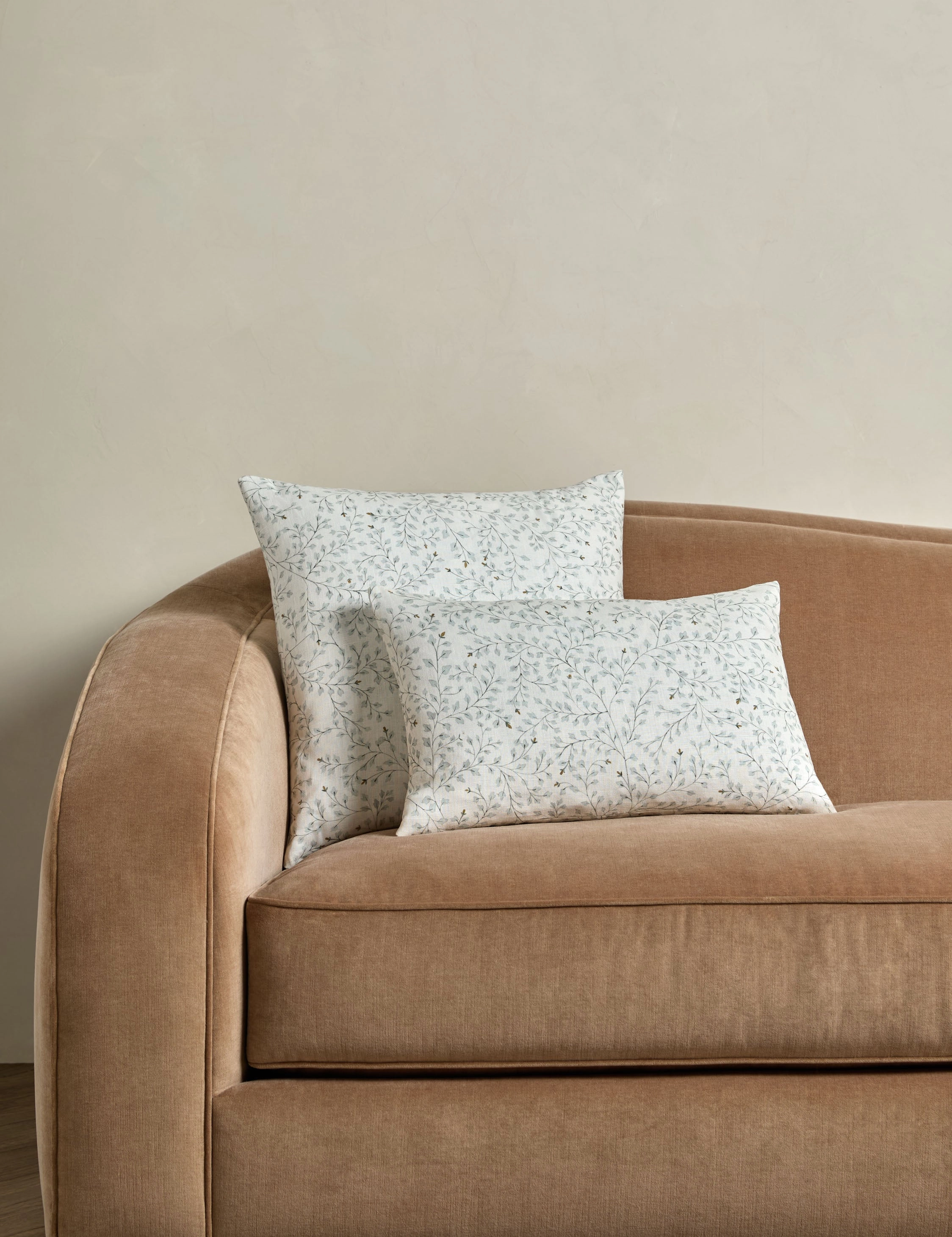 Dainty Leaves Linen Pillow by Rylee   Cru