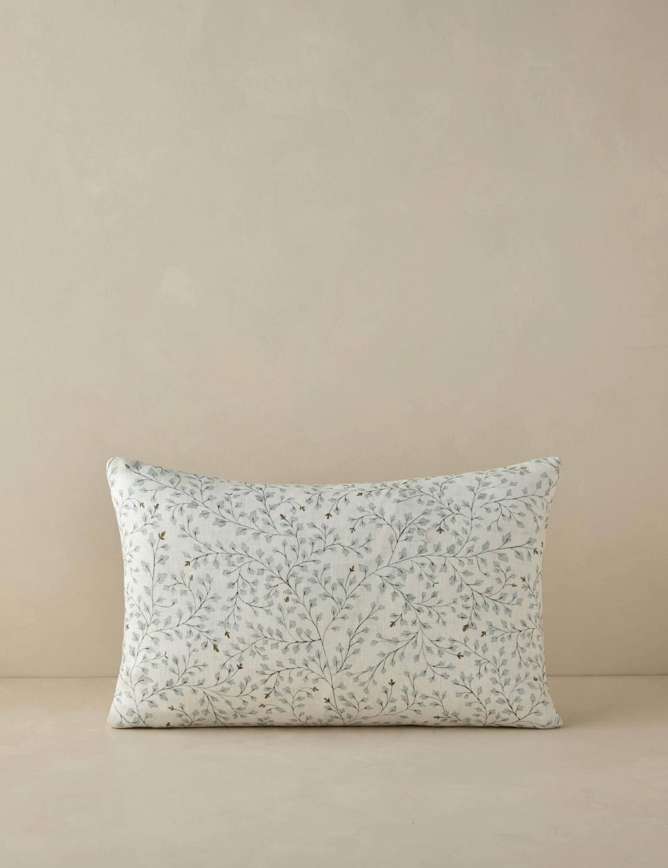 Dainty Leaves Linen Pillow by Rylee   Cru