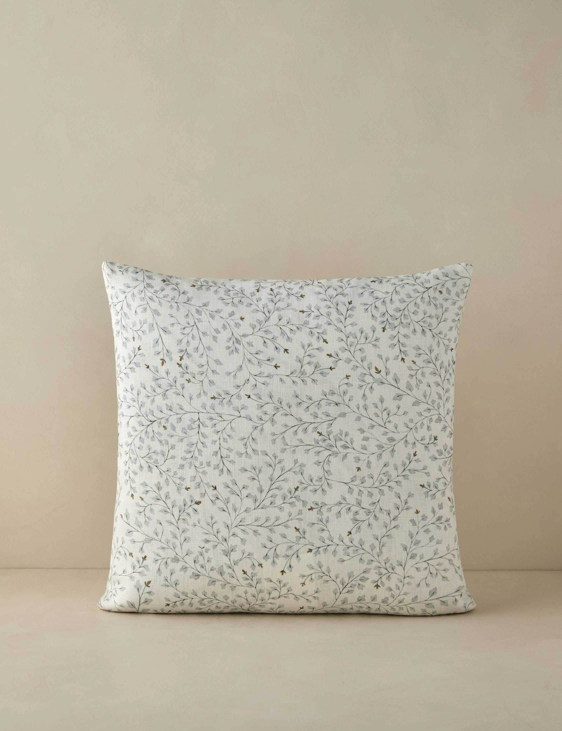 Dainty Leaves Linen Pillow by Rylee   Crubedding sets ,throw blankets 