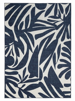 Damaris Blue Grey Cream Indoor Outdoor Washable Rugmodern color block patchwork rug