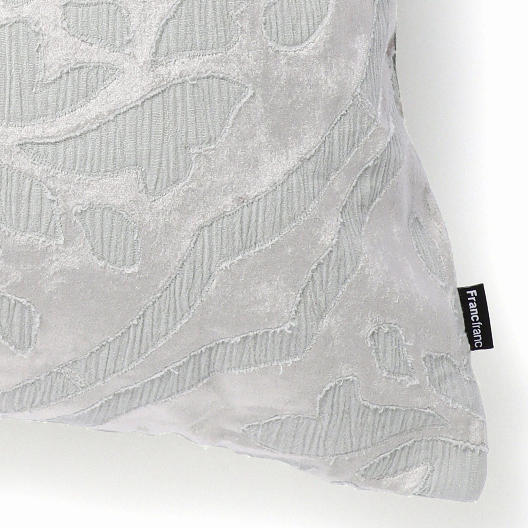Damask Applique Cushion Cover 450 X 450 Light Gray