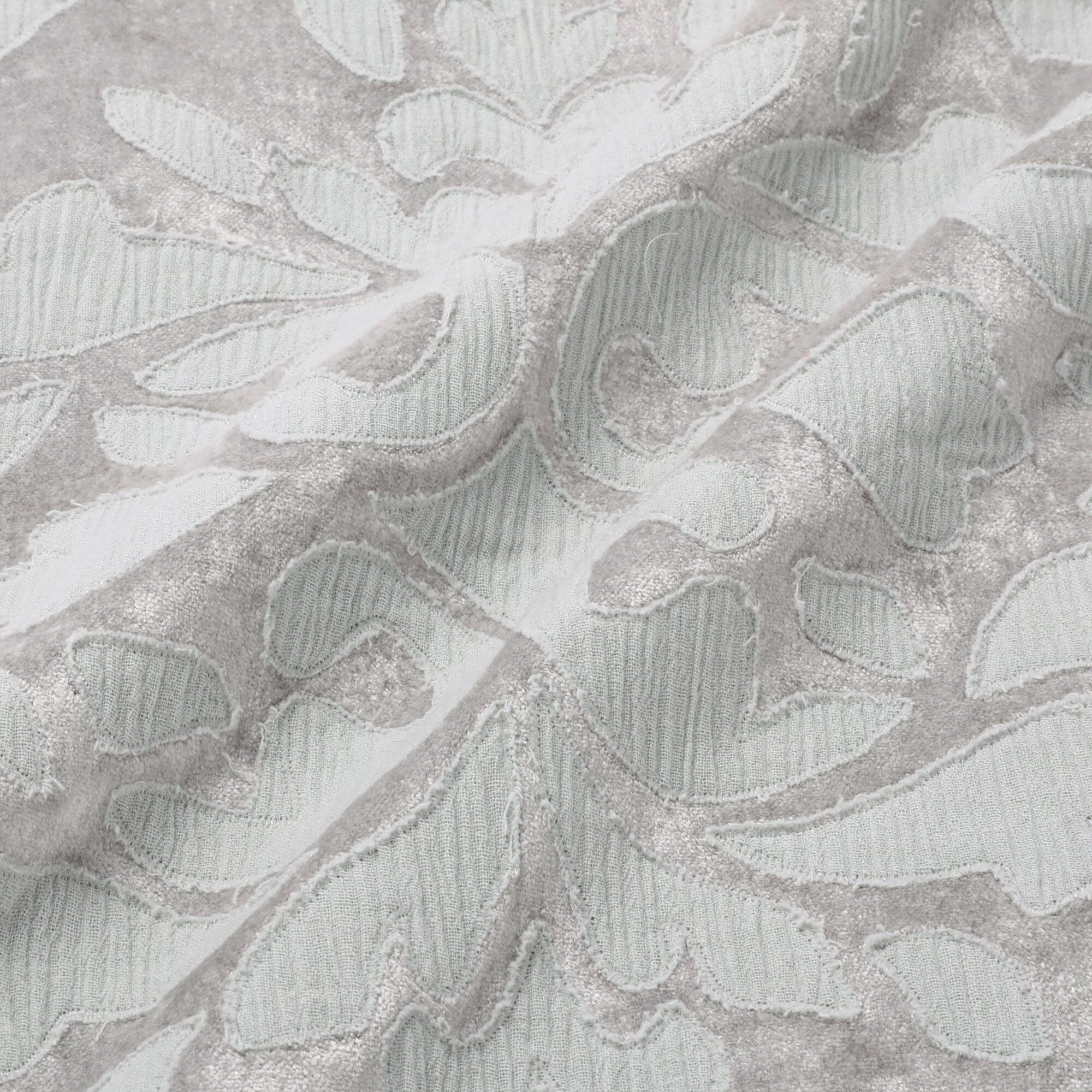Damask Applique Cushion Cover 450 X 450 Light Gray